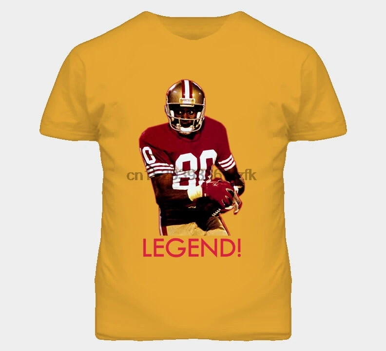 Футболка JERRY RICE LEGEND дизайн на заказ редкое искусство полный передний слой рубашки