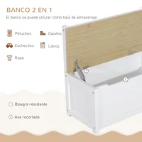 Ensemble de table en bois Homcom avec 2 chaises et banc pour enfants avec espace 4
