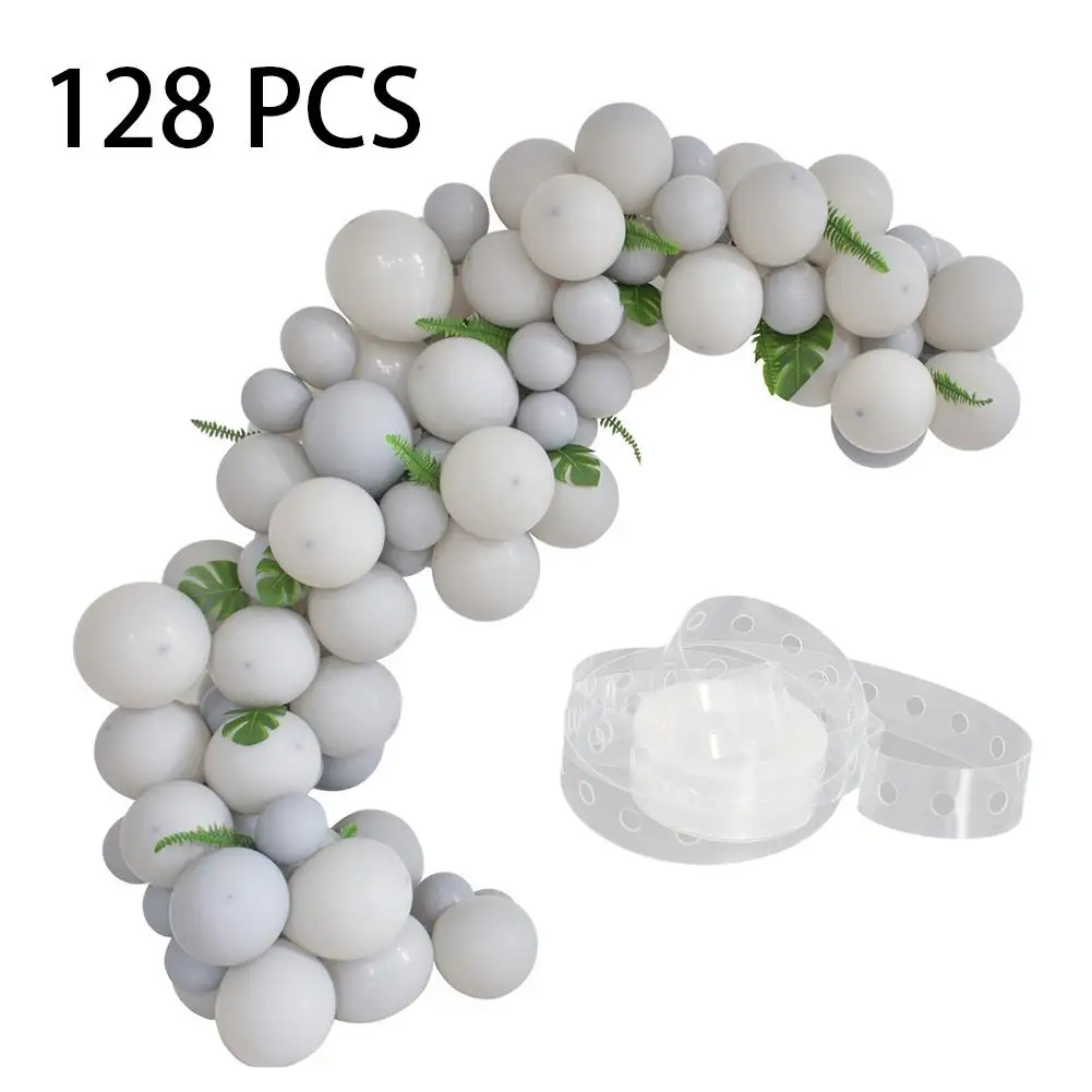

128pc Balloons Macaron Gray DIY Arch Balloons Chain Birthday Party Decorations Kids Room Wedding Decoration Latex Balloons