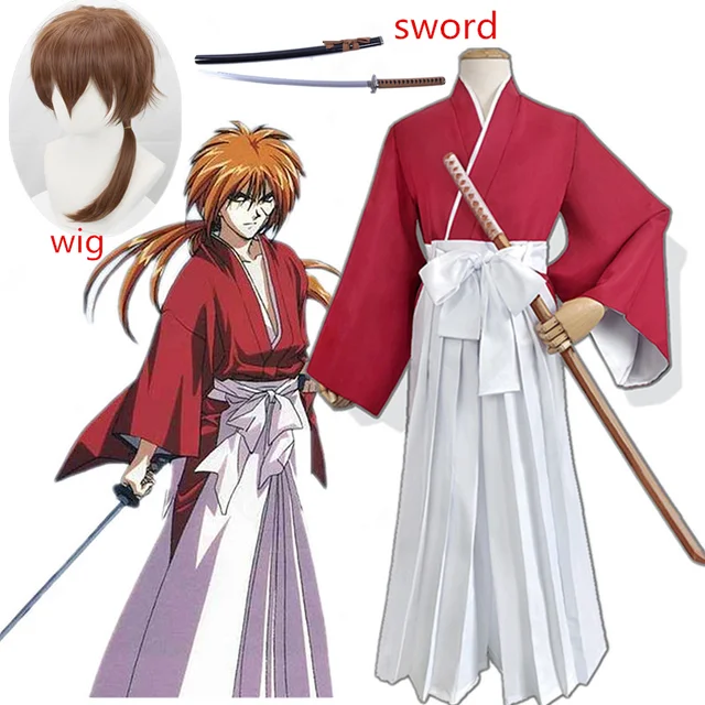 Inspired by Rurouni Kenshin Himura Kenshin Anime Cosplay Costumes Japanese  Cosplay Suits Top Pants Belt For Men's Women's 2023 - US $48.99