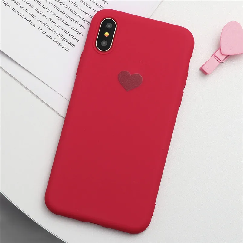 Матовый чехол для телефона ярких цветов с сердцем для iPhone 11 Pro XS Max XR X 8 7 6 6 s Plus 5 5S SE, мягкий чехол из ТПУ для iPhone XR, чехол - Цвет: 31Kho-0iphoxin
