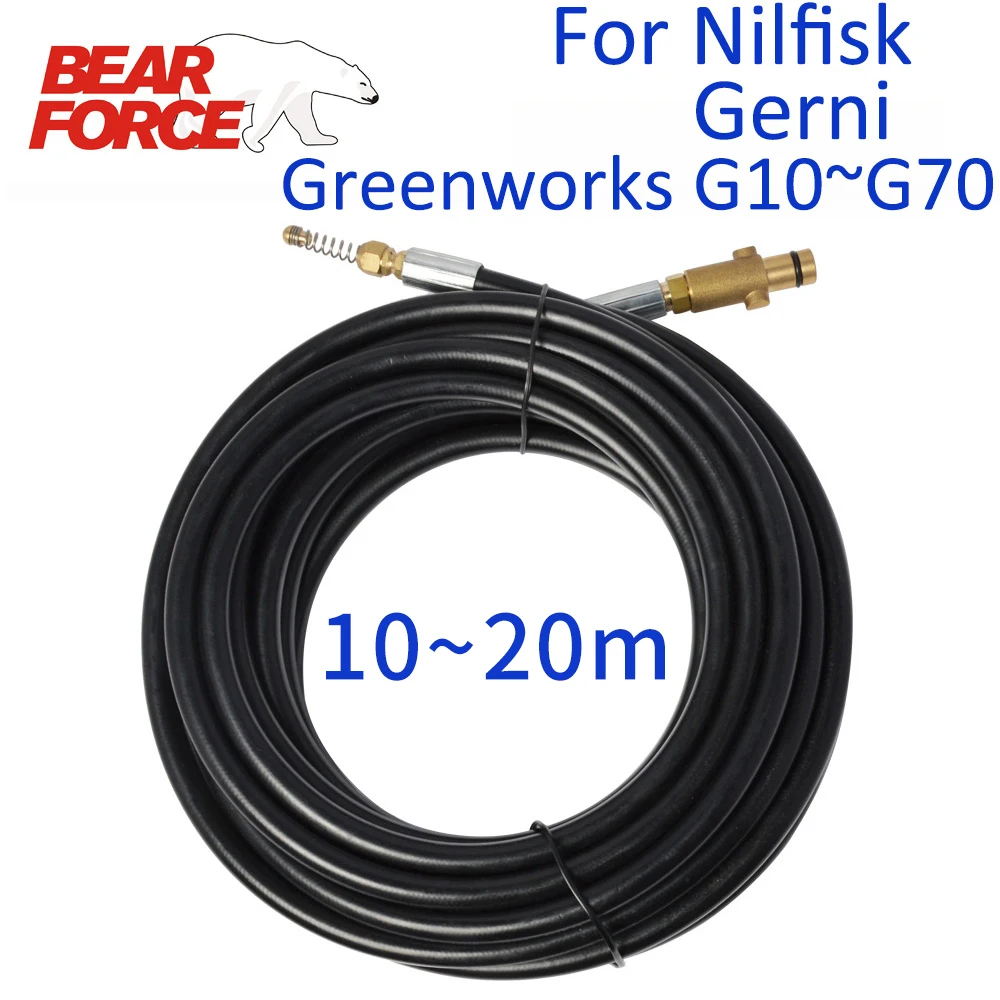 US $21.10 High Pressure Washer Sewer Drain Water Cleaning Hose Pipe Line Cleaner Sewage Jetter Hose Kit For Nilfisk Gerni Greenworks