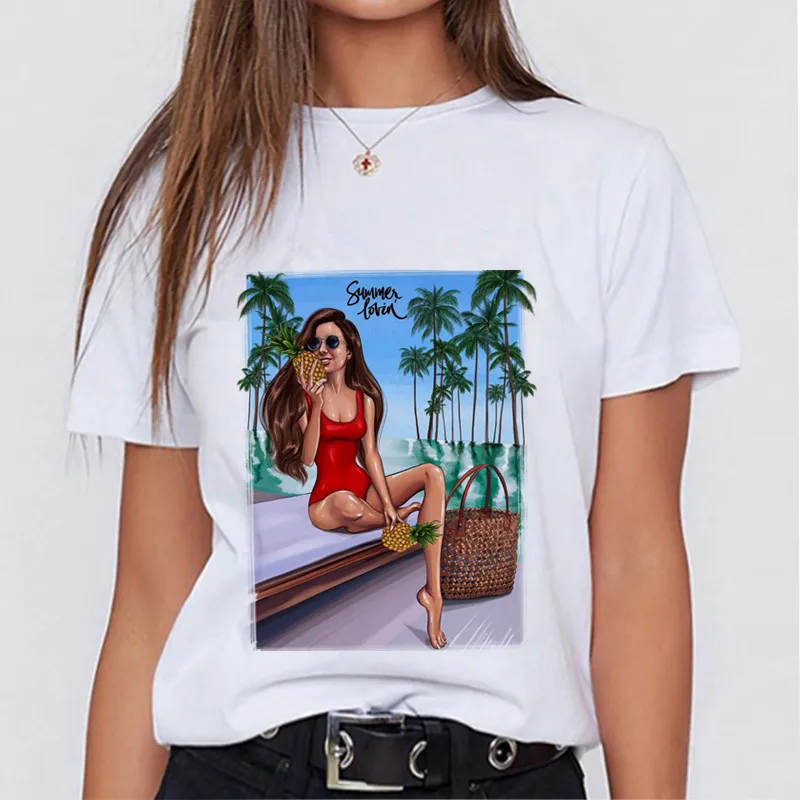 Modern mom fashionable T-shirt Korean fashion clothing street clothing female T-shirt to send girlfriends friends holiday gifts