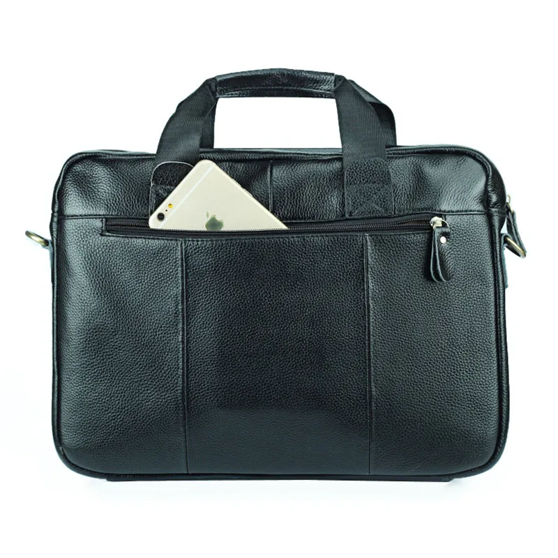Nesitu Новый A4 черный из натуральной кожи 14 ''ноутбук офисные Мужские портфели портфель из натуральной кожи деловые сумки через плечо M006