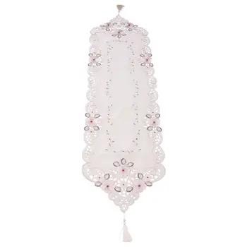 

New Table Runner Embroidered Floral Table Cloth Pattern:#2 flower Size:40X150cm