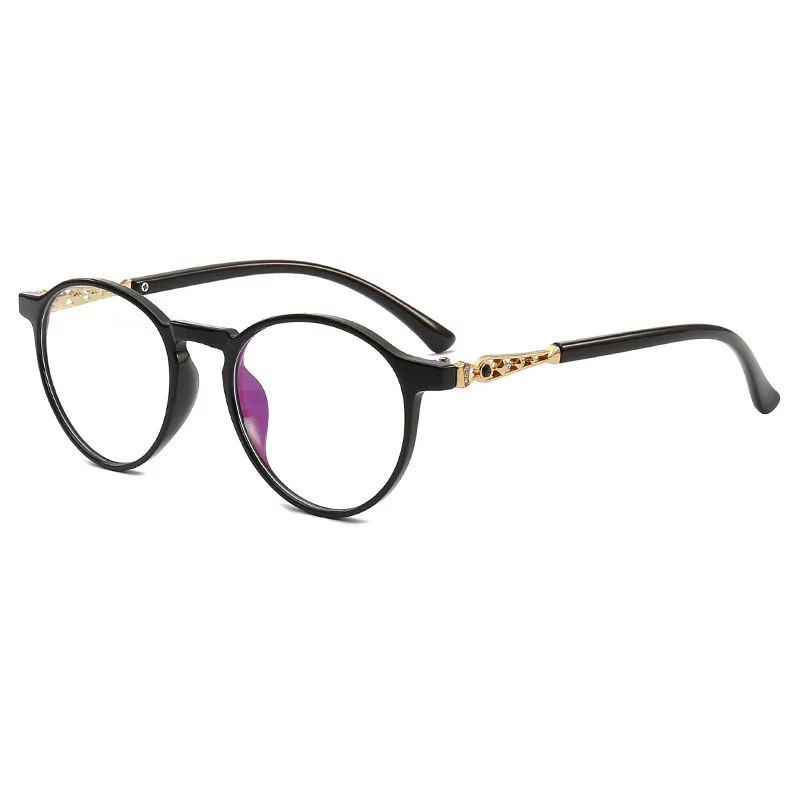 Очки для чтения, женские очки с защитой от синего излучения, модные легкие очки для чтения с диоптом+ 0+ 1+ 1,5+ 2+ 2,5+ 3+ 3,5 - Цвет оправы: Черный