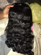 Zesen-Peluca de cabello sintético ondulado con malla frontal para mujer, pelo largo de 26 pulgadas, color negro, fibra resistente al calor, para uso diario, con pelo de bebé