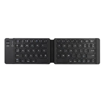 

Portable Bluetooth 3.0 Folding Keyboard Creative Pocket Bi-Fold Keyboard, Charging Folding Wireless Keyboard