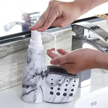 

Soap Dispenser Set New Multifunction Kitchen Bathroom Liquid Detergent Storage Box Shelf Cleaning Sponge Drainboard Soap Stand