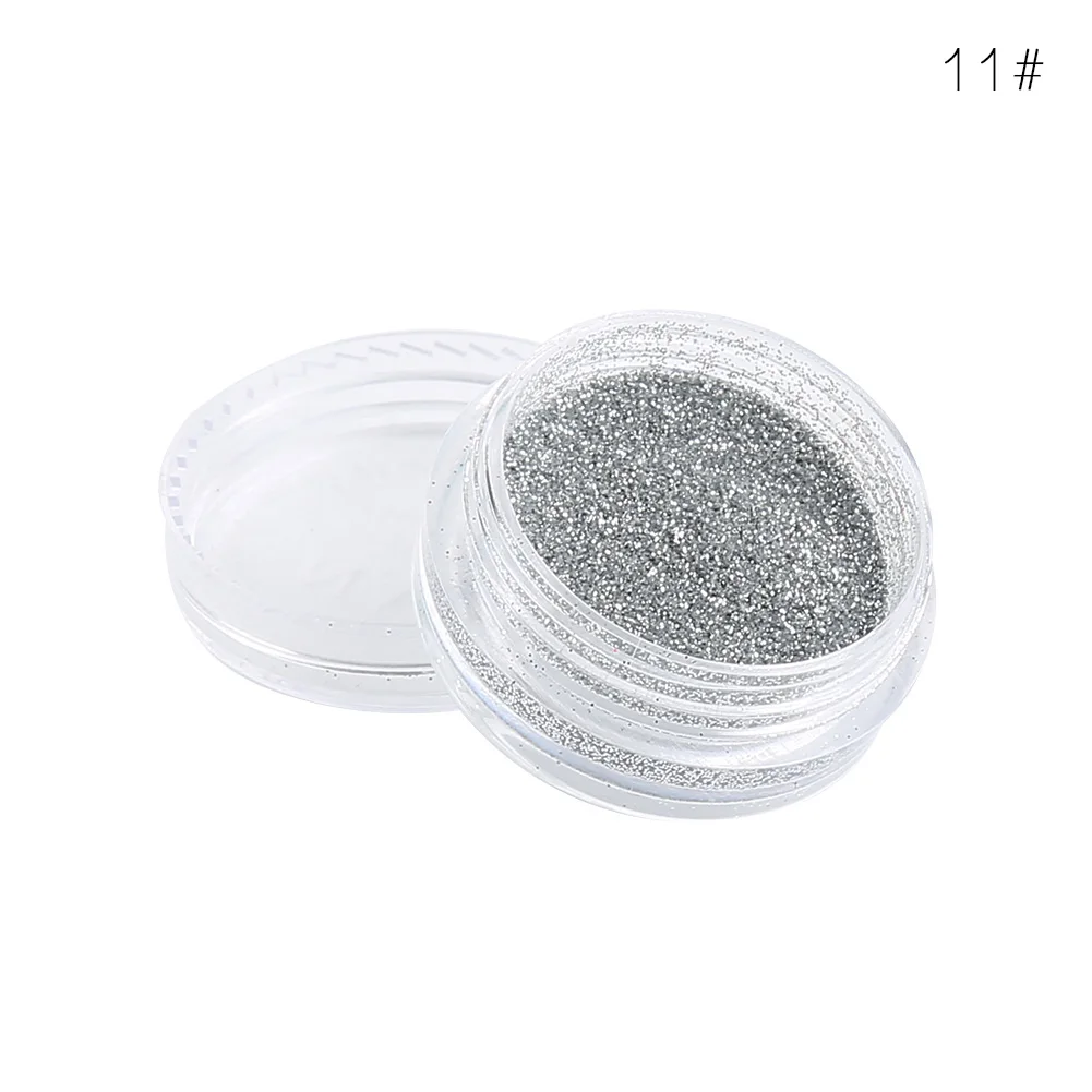 Блестящие мерцающие тени для век макияж пудра 24 одноцветные пигмент легко носить водонепроницаемые тени для век мерцающие тени для век TSLM2 - Цвет: Silver