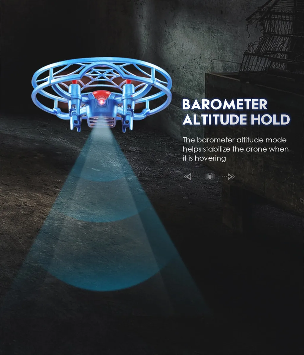 Мини Левитация-UFO RC Дрон Летающий наземный двойной режим ручного зондирования Квадрокоптер flayaball RC вертолет индукционные игрушки для детей