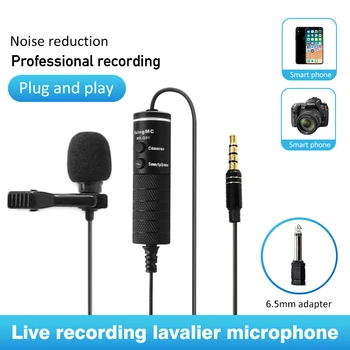 

Omnidirectional Metal Microphone 3.5mmJack Lavalier Tie Clip Microphone Mini Portable Audio Mic for Computer Laptop Mobile Phone