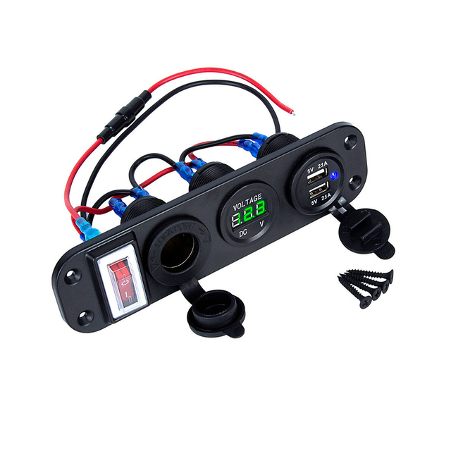 Sale Car And Ship Dual USB Charger Splitter 12v-24v Cigarette Lighter Socket Power Socket Electronic Accessori Fast Delivery