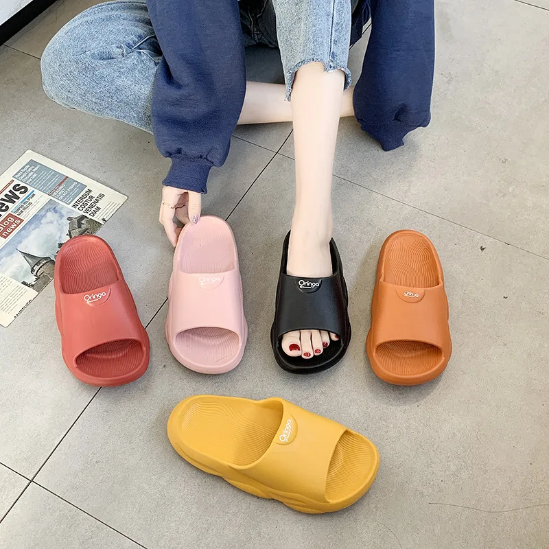 

Thick Bottom Slippers Women Indoor EVA Antiskid Soft Soled Quiet Bathroom Slippers Men Men Shoes Flat Slippers Shoes for Women