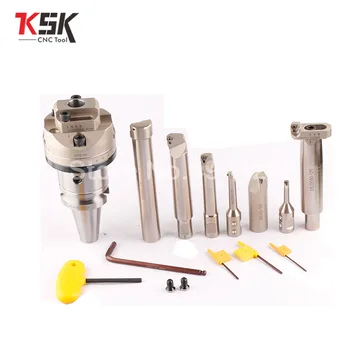 

working range 8-320mm M16 BT40 NBH2084X high Precision 0.005 NBH 2084 boring head with 7Ppcs XBJ boring bars CNC boring tools