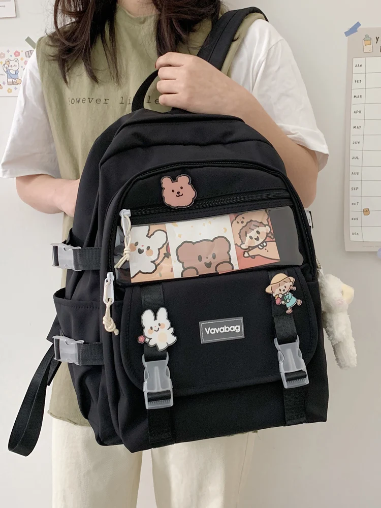 Kawaii Canvas Japanese Style College Backpack