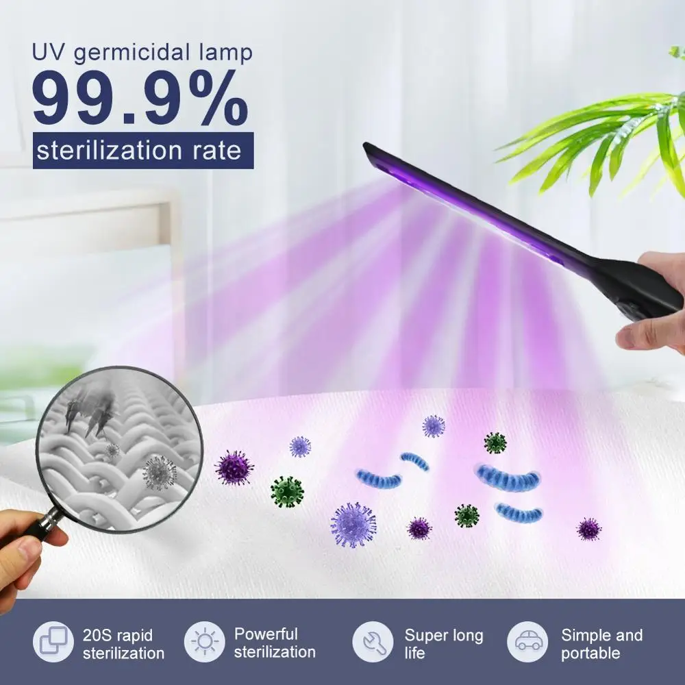 

Handheld UV Sterilizer Lamp Portable UV Germicidal Vehicle Sterilization Small Household Disinfection Stick