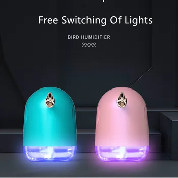 

330ML Air Humidifier With LED Night Lamp USB Ultrasonic Finger Induction Aroma Essential Oil Diffuser Home Car Fogger Mist Maker
