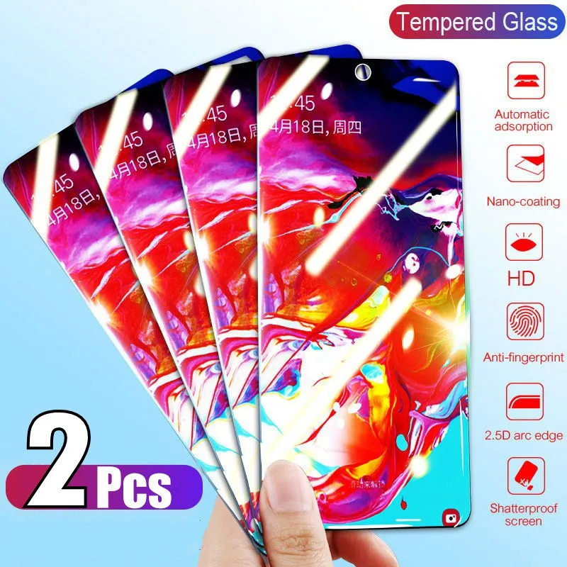 Закаленное стекло 2 шт./лот для Samsung Galaxy A01 A11 A21 A31 A41 A51 A61 A71 A81 A91 M11 M21 M31 M51 защитная