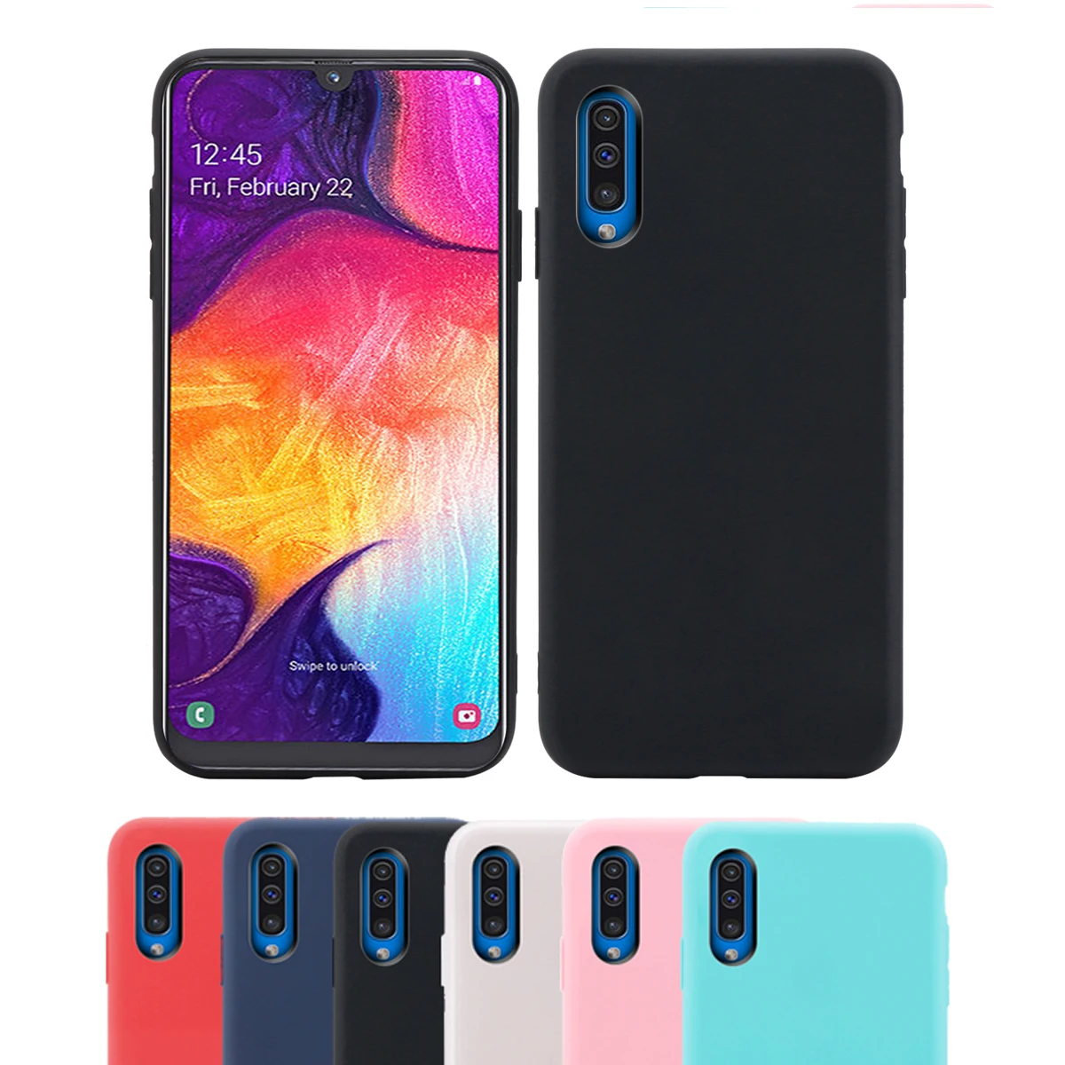 Candy Colors Case For Samsung Galaxy A50 A60 A70 A30 A10 Back Cover Soft Silicone Ultra Thin TPU Matte texture Phone Coque |