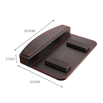 

Universal 263*192*37mm Car Leather Safety Seat Gap Pocket Car Storage Box Mobile Phone Storage Bag High Quality Accessories