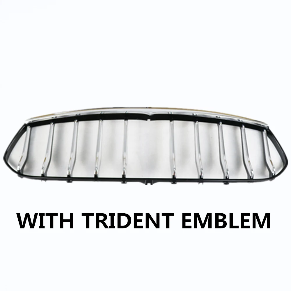 ABS хромированный гриль для Maserati Levante Grill- с эмблемой Trident Upgrade передний бампер капот гоночные грили автомобильный Стайлинг - Цвет: WITH TRIDENT EMBLEM