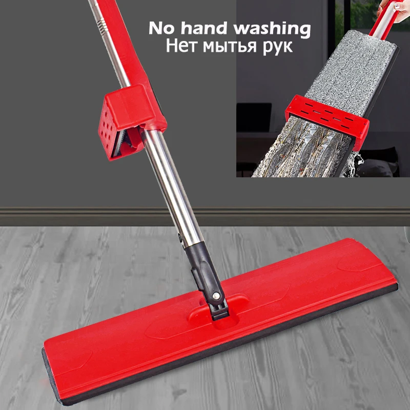 

Free Hand Washing Flat Mop Lazy 360 Rotating Magic Mop With Squeezing Strong Water Absorption Floor Cleaner Household Cleaning