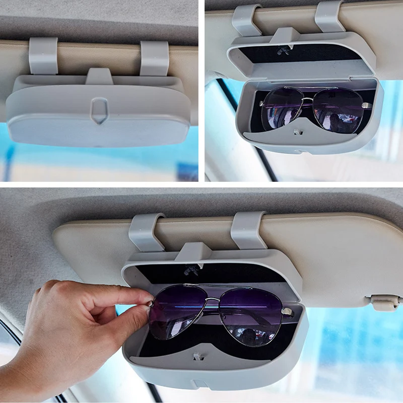

Auto Car Eyeglasses Clip Ticket Card Clamp ABS Car Glasses Cases Car Sun Visor Sunglasses Holder Accessories