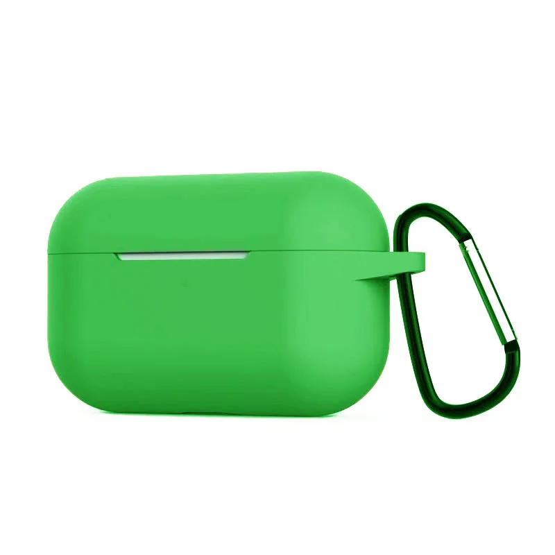 Оригинальные силиконовые Беспроводные наушники с Bluetooth, противоударный чехол для Apple Airpods Pro, зарядная коробка для Airpods 3, аксессуары, чехол - Цвет: green