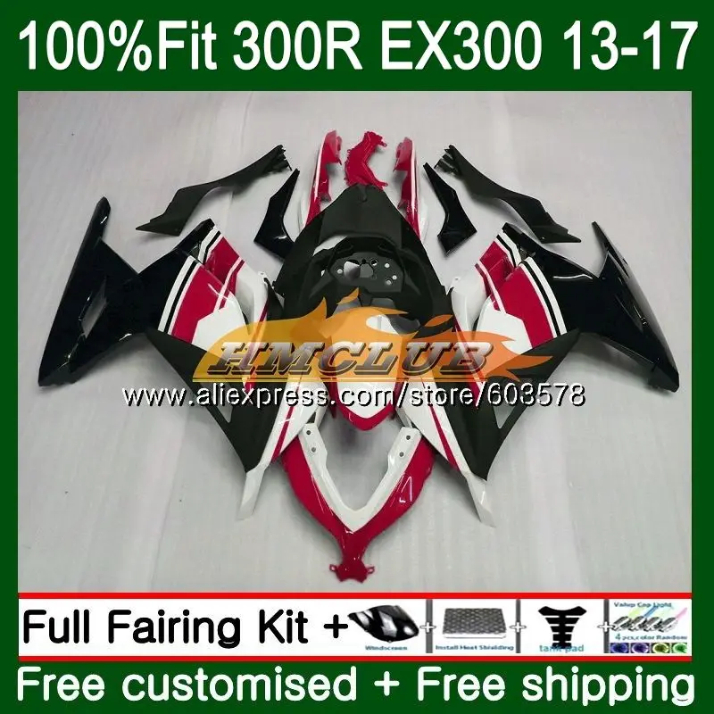 Инъекции для KAWASAKI NINJA ZX3R ZX 300R 13, 14, 15, 16 лет красные, черные 25CL. 151 EX300 ZX-3R ZX300R 2013 обтекатель - Цвет: No. 1