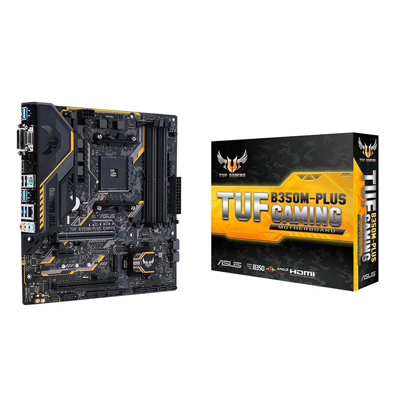 ASUS TUF B350M-PLUS GAMING поддерживает настольную компьютерную игровую плату AM4