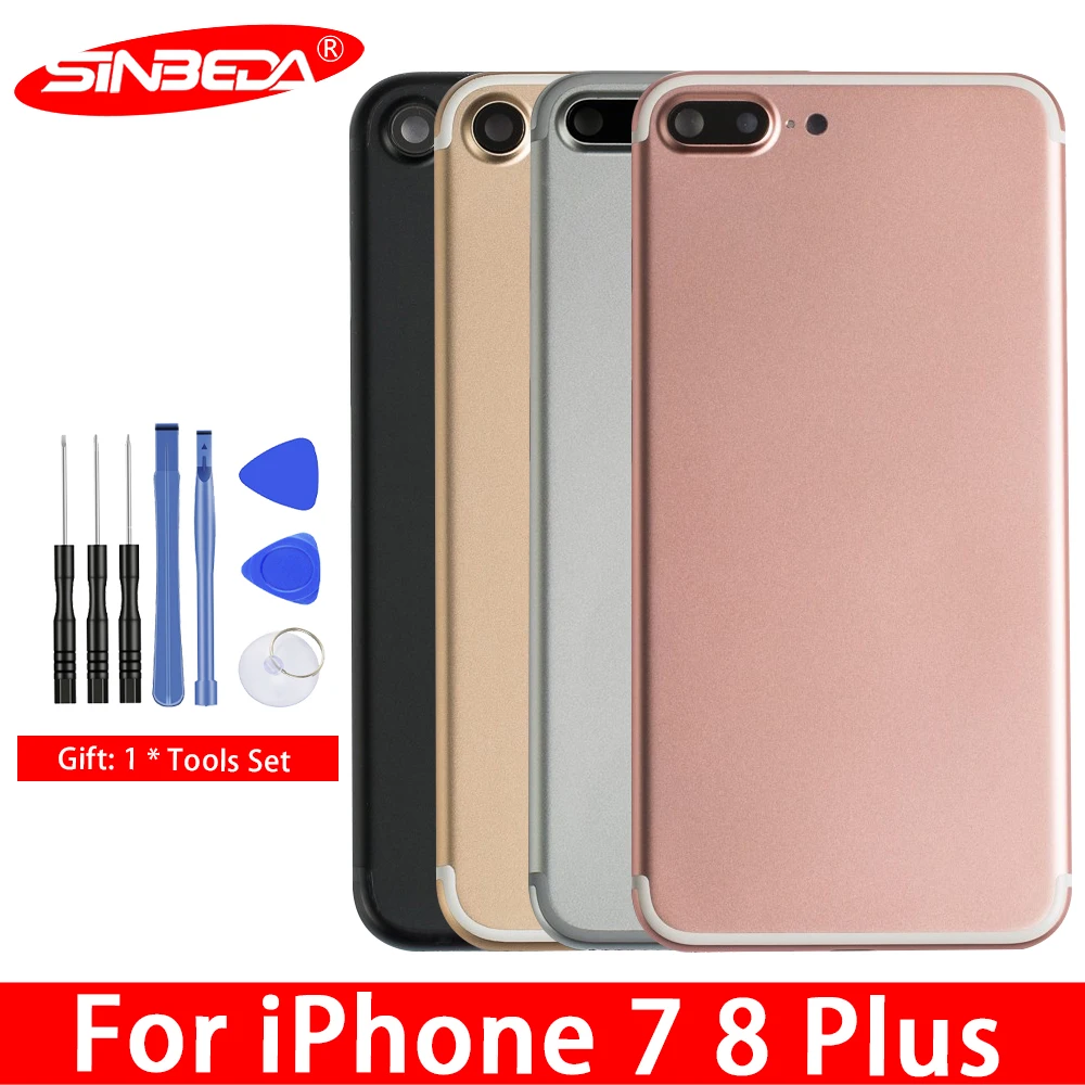 Sinbeda задний корпус для iPhone 7 8 Plus крышка батареи iPhone7 задняя дверь Корпус чехол с