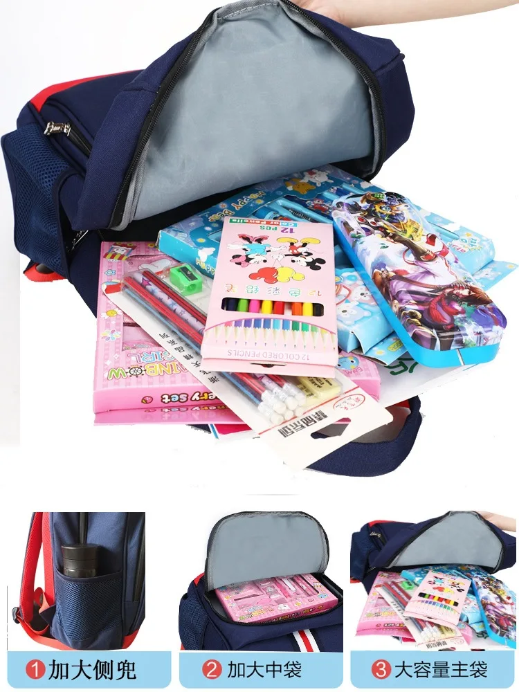 

CHILDREN'S School Bags Young STUDENT'S 1-3-4-6 Grade BOY'S Light 6-12 a Year of Age Backpack Girl'S England-Style