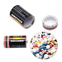 Boîte de rangement de petites piles X7YD, conteneur de pièces de monnaie dissimulées, boîte à médicaments, coffre fort Secret, 1 paquet de petites piles 