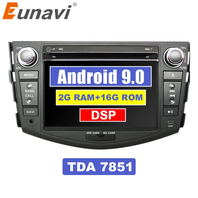 $US $195.00  Eunavi 2 din Android 9.0 TDA7851 car radio dvd multimedia for Toyota RAV4 Rav 4 2007 2008 2009 2010