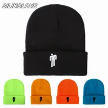 Новая мода Billie Eilish вязаные шапки с вышивкой осень зима женские хлопковые вязанные шапочки Gorros Mujer Invierno