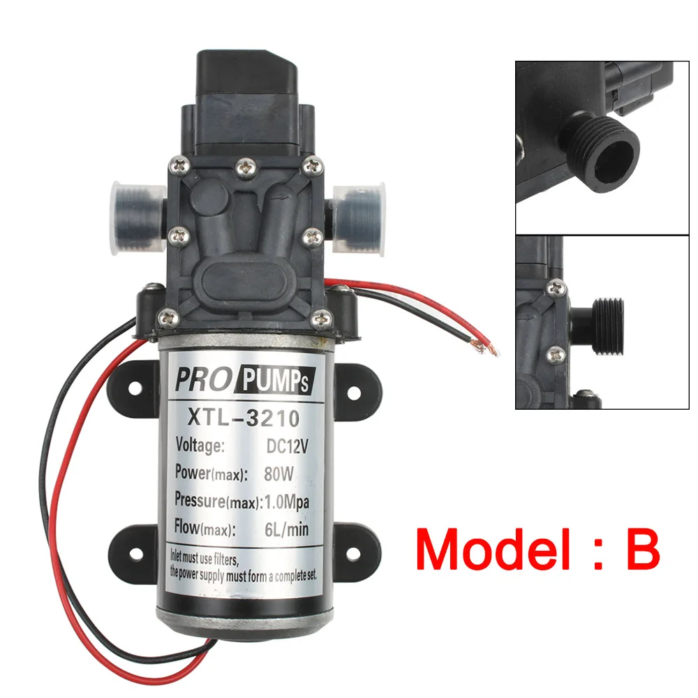 80 Вт Электрический мембранный pump12V самовсасывающий DC с переключателем давления, микро насос для мойки автомобилей высокого давления - Напряжение: B Type