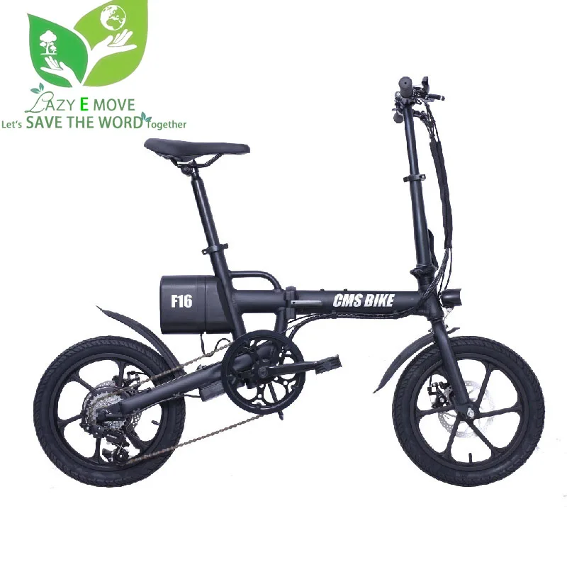 16 дюймов складной электрический велосипед 36 в 250 Вт Ebike 6 скоростей Снежный