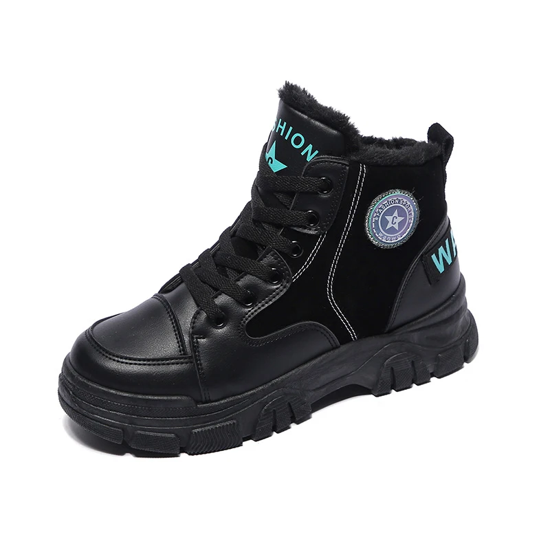 

Women Winter Fashion Warm Plush Martin Boots Thick Soled Increase Wear Resistant Snow Boots Casual Shoes High Quality Footwear