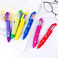 Многоцветный сверкающая ручка 6 цветная шариковая ручка роллер ручка для письма маркер ручка В креативном стиле подарки студенческие