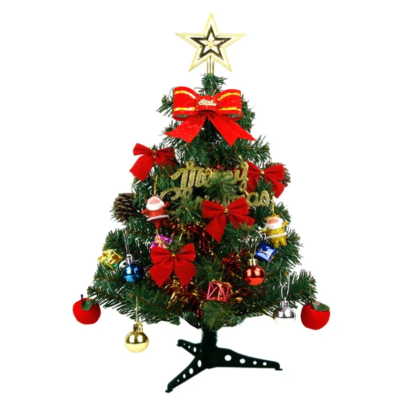 

30/45/60cm Small DIY Christmas Tree Fake Pine Tree Artificial Christmas Tree Ornaments Glittering Christmas Trees Set