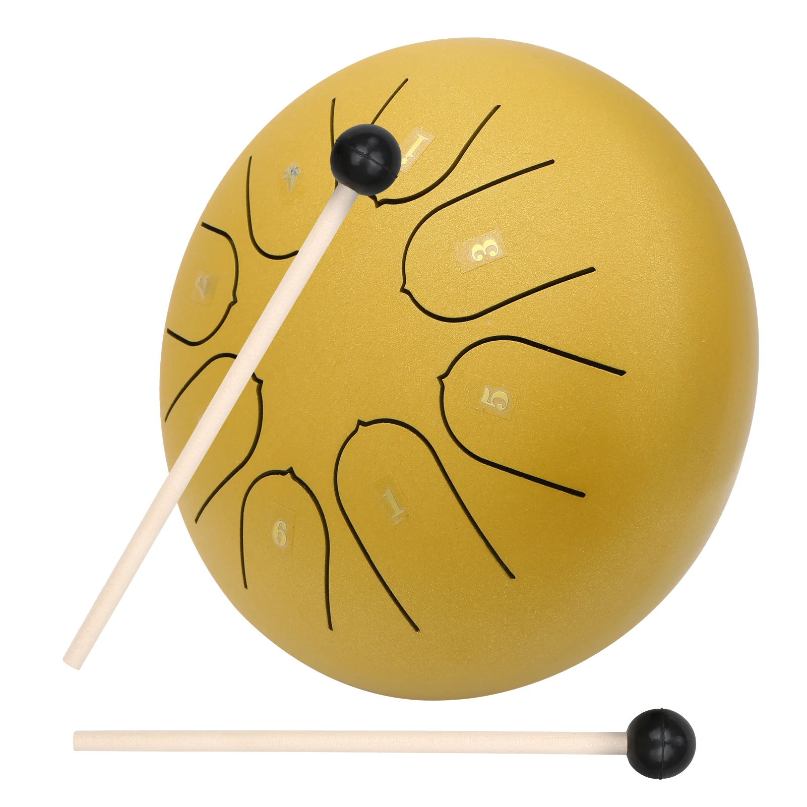 Muslady C-key 6-inch Mini Steels Tongue Drum Hand Pan with Drumsticks for Musical Concert Mind Yoga Percussion Instruments | Спорт и