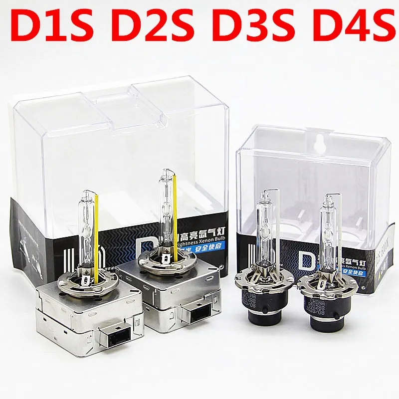 Ксеноновая лампа высокой яркости 55 Вт D1S D2S D3S D4S HID с пластиковой подарочной коробкой 4300k 6000k 8000K D2S
