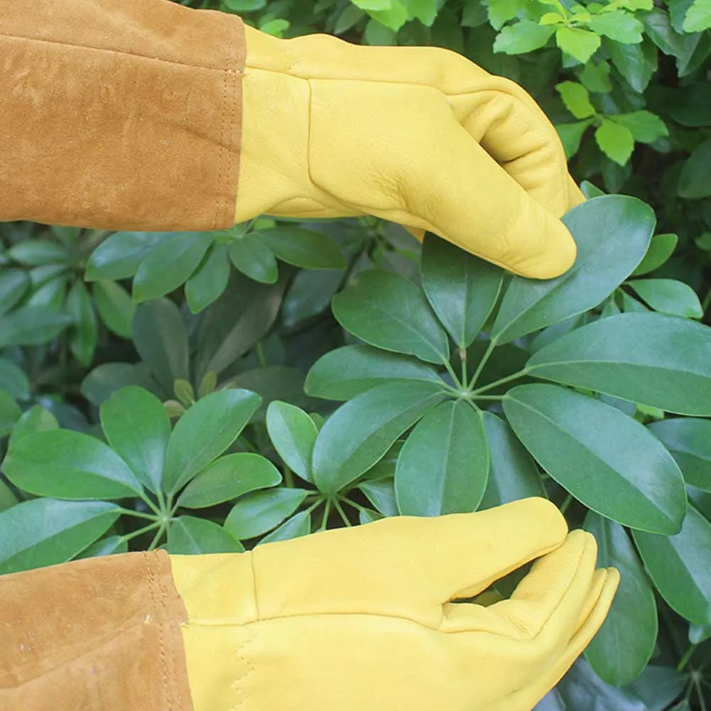 

Long Sleeve Durable Protective Thorn Gardening Gloves Soft Beekeeping Yard Non Slip Rose Pruning Puncture Resistant Trimming