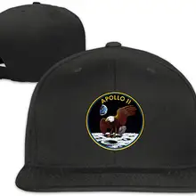 TSDFCMen& Woman прочный Apollo 11 Дизайн плоская шляпа Регулируемая унисекс черная