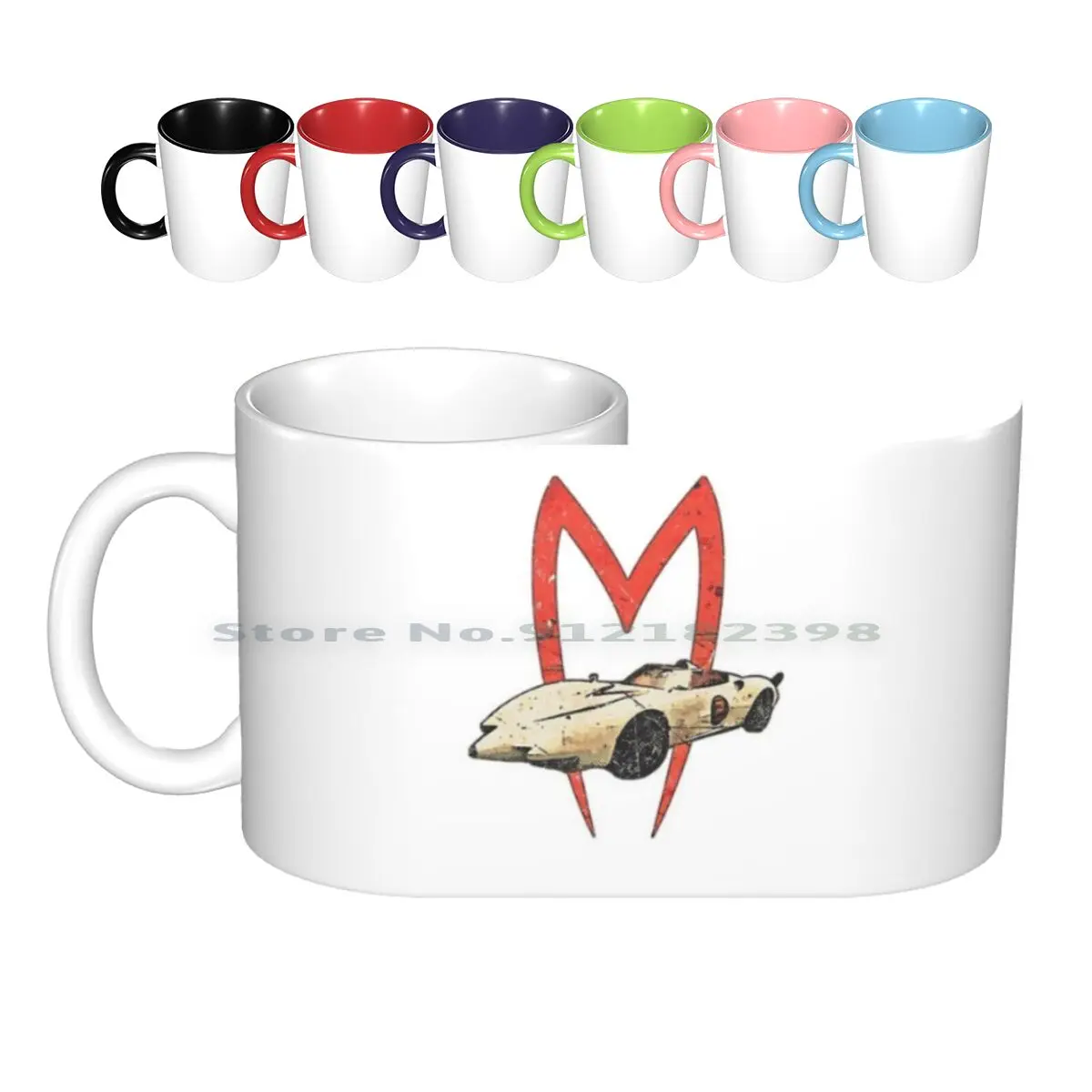 Tazze In Ceramica Comiche Tazze Da Caffè Tazza Da Tè Al Latte Cartoni Animati Per Auto Fumetti Go Mach 5 Racing Retro Speed Vintage Creative Trending
