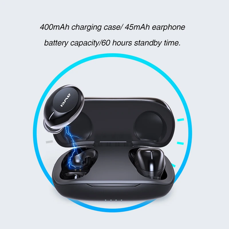 AWEI Budget TWS In Ohr Mini Ohrhörer Gaming Bluetooth 5,0 Qualität Sound Hifi Kopfhörer Mit Mic Touch Contorl Wireless Headset