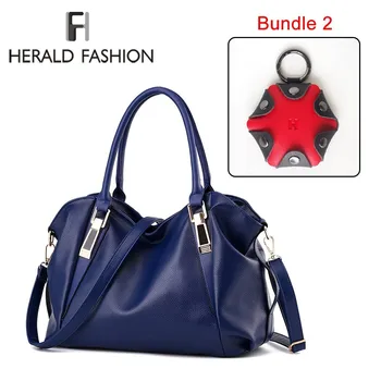 

Herald Fashion Women Bag Set Handbag with Mini Wallet Quality Leather Female Shoulder Bag Casual Tote Bag Small Coin Purse Sac