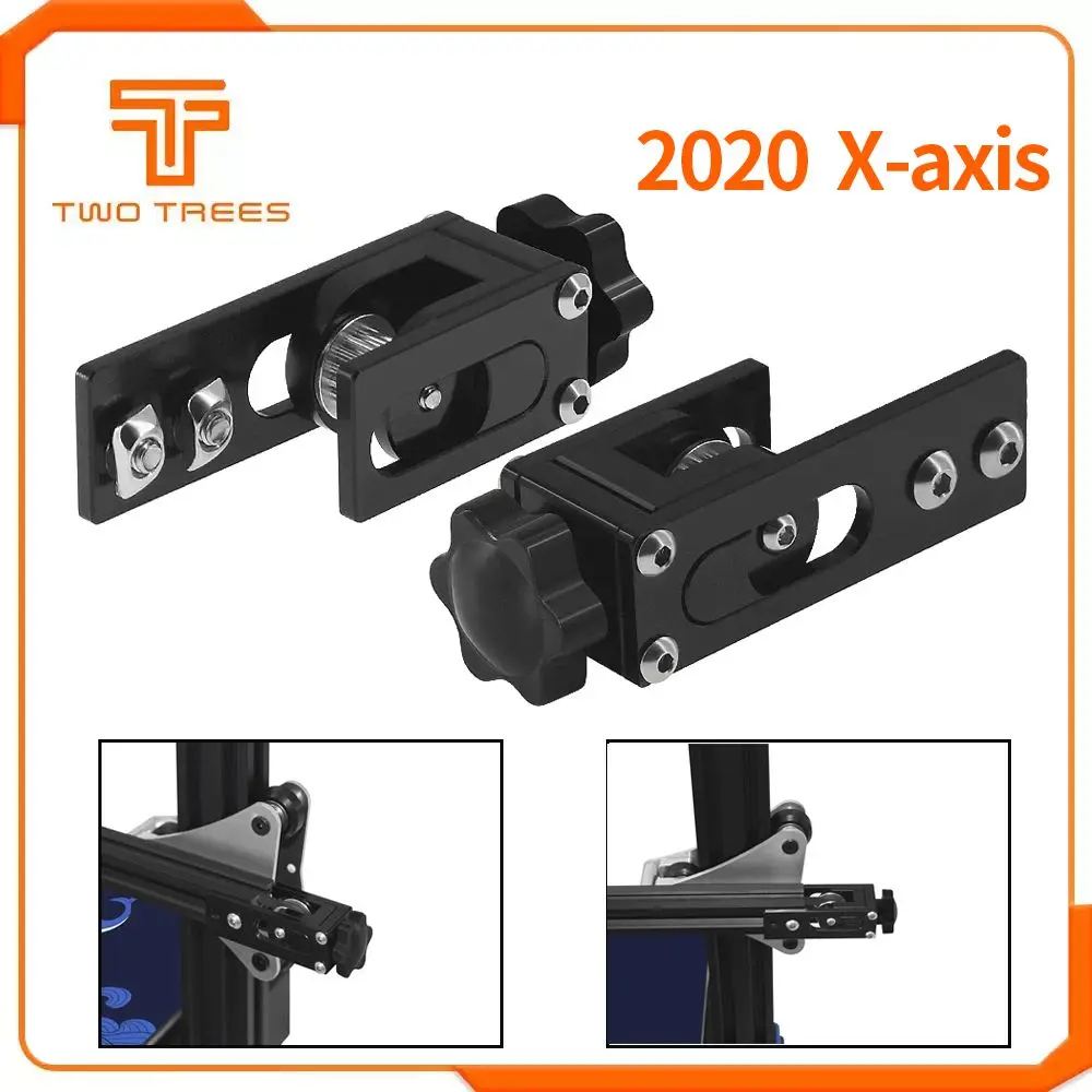 2020 X-Axis Synchronous Belt Stretch Straighten aluminum profile Tensioner For Creality CR-10 CR-10S Ender-3 3D Printer Parts | Компьютеры