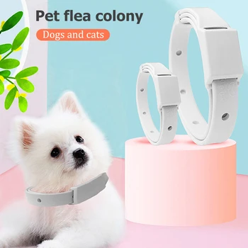 

Pet Dog Adjustable Flea Collar TPE Pet Dog Cat Anti Flea Tick And Flea Collar Mosquito Insect Collar For Protection Pet Supplies